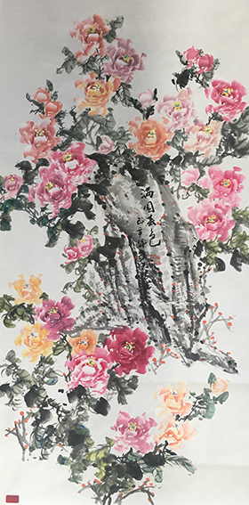 于天忠作品20《满园春色》