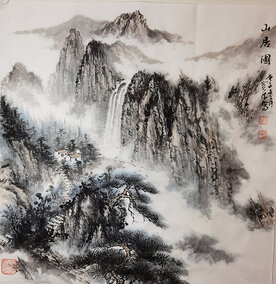 胡宝成作品《山居图》