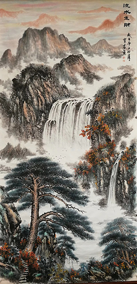 胡宝成作品《流水生财》