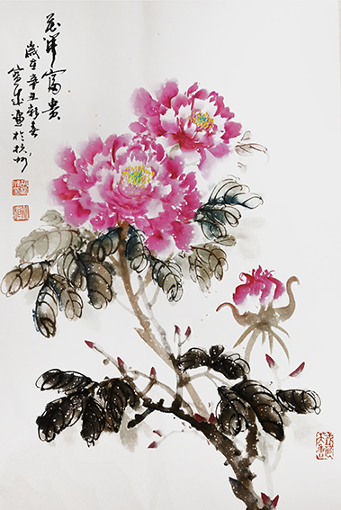 胡宝成作品《花开富贵》