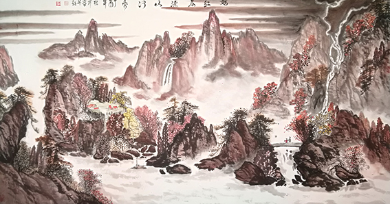 白桂芹作品17《嫣红尽染山河秀》