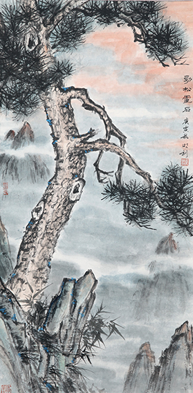 叶明训作品12《劲松灵石》