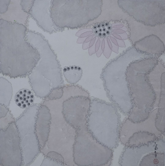 林富章作品《君子之花》68x68cm