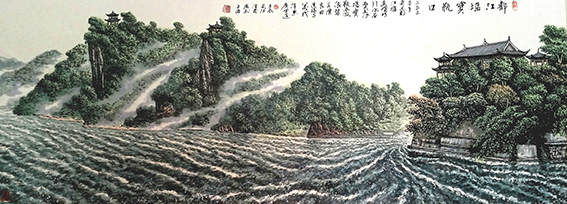 江治安作品《都江堰宝瓶口》