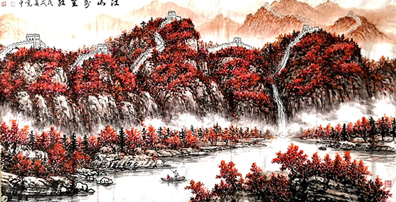 裴宪中作品17《江山万里红》