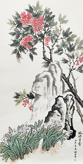 胡中堂作品15《仙珠生香》