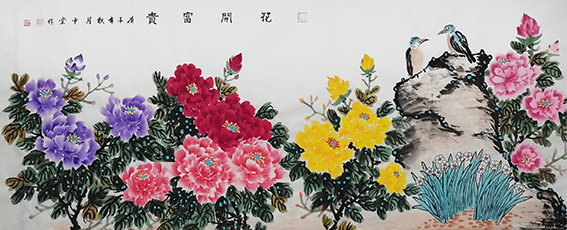 胡中堂作品5《花开富贵》