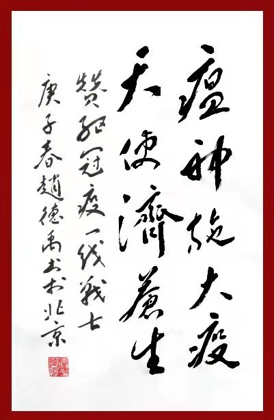 赵德禹作品12《赞新冠疫一线战士》