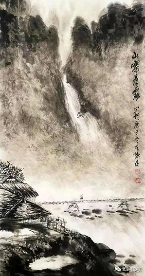 莫怀远作品《山寨晨雾》
