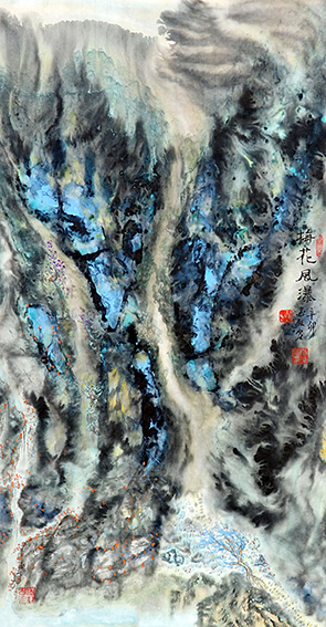 李瑞强作品9《梅花风瀑》