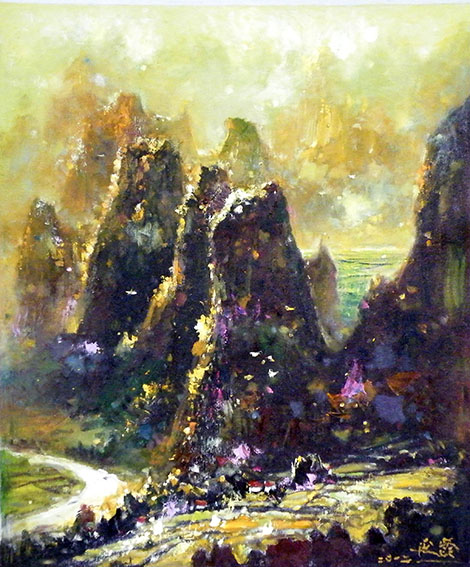 苏延龄作品《山外有山》规格：76x65cm