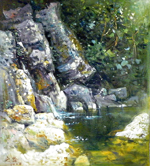 苏延龄作品《泉》规格：62x55cm