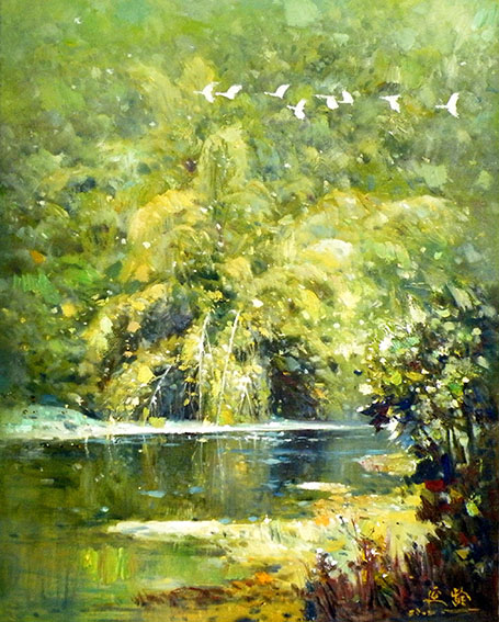 苏延龄作品《秋醉》规格：100x79cm