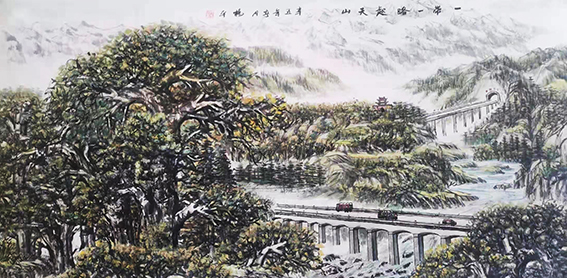 杨平作品10《一带一路越天山》