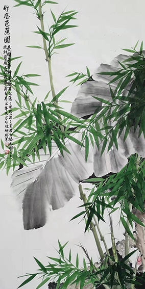 宫树军作品3《竹恋芭蕉图》