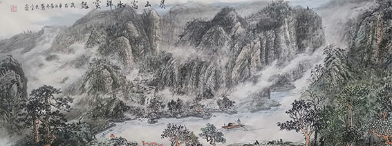 肖天宝作品1《灵山富水祥云起》