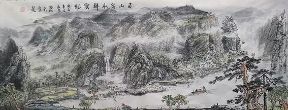 肖天宝作品9《灵山富水祥云起》之二