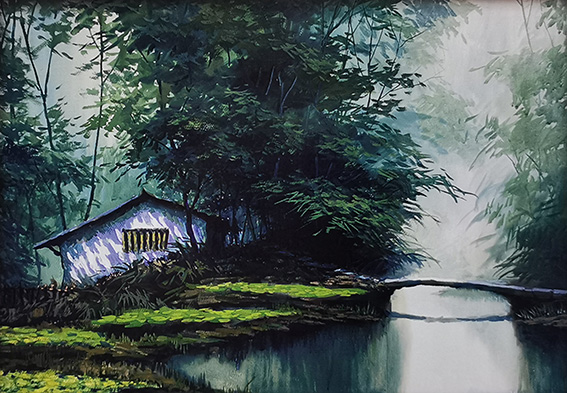 赵竟城作品《小桥流水人家》