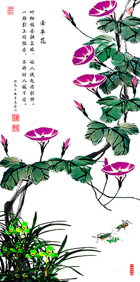 戴延平作品《牵牛花》