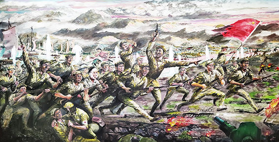 叶欣作品14《中华民族解放之号角》油画