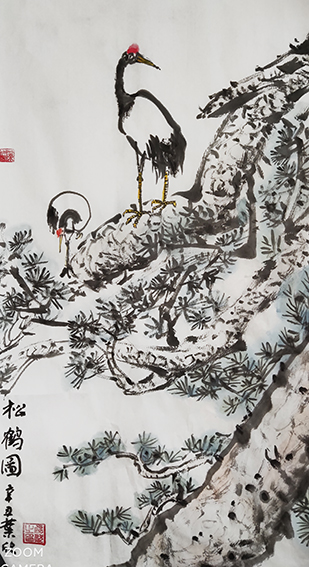 叶欣作品8《松鹤图》