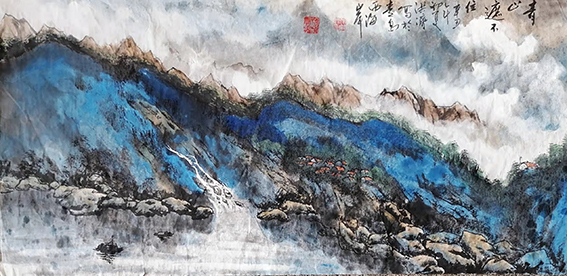 张洪济作品7《青山遮不住》
