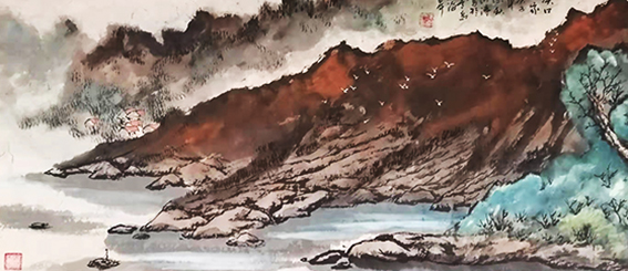 张洪济作品9《溪口人家》