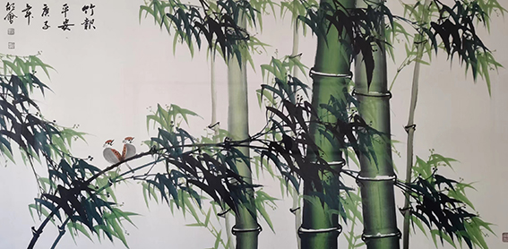 胡会作品《竹报平安》