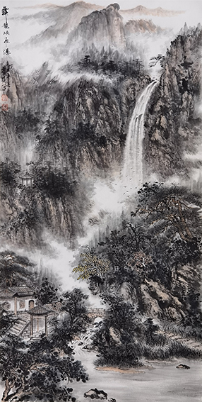 胡宝成作品4《舞龙峡飞瀑》