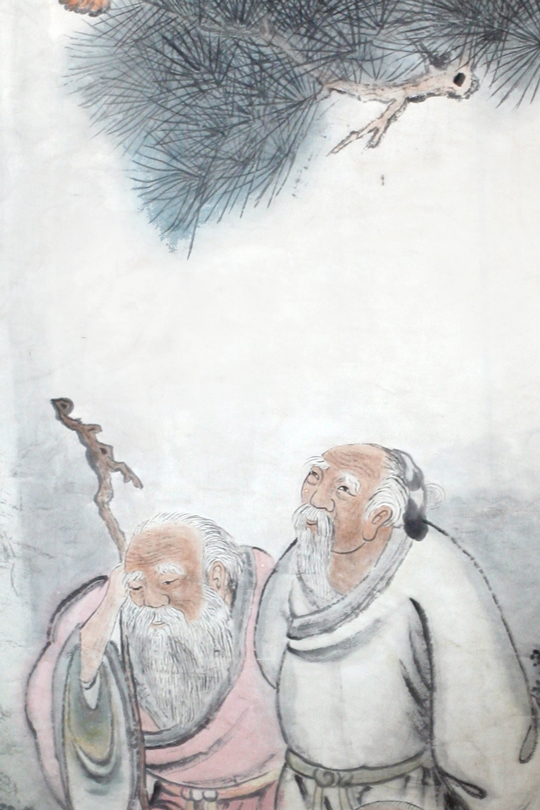顾新敏作品《九老图》（局部）