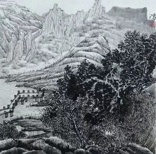 胡艳鸿作品《小园芳径》