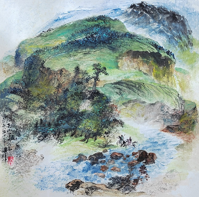 梁桂才作品《天山深处有人家》