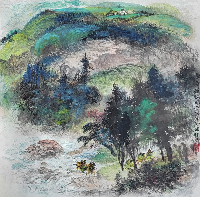 梁桂才作品《歌舞赴约图》