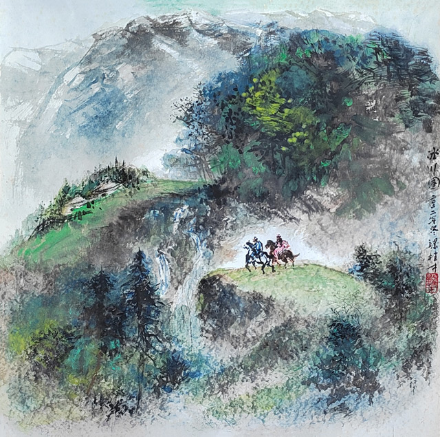 梁桂才作品《冰川图》