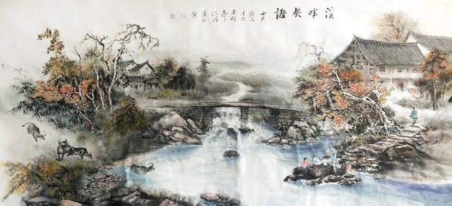 陈治清作品《溪畔笑语》