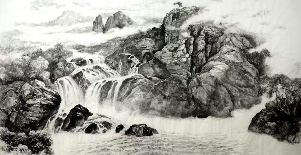 《瀑流》
