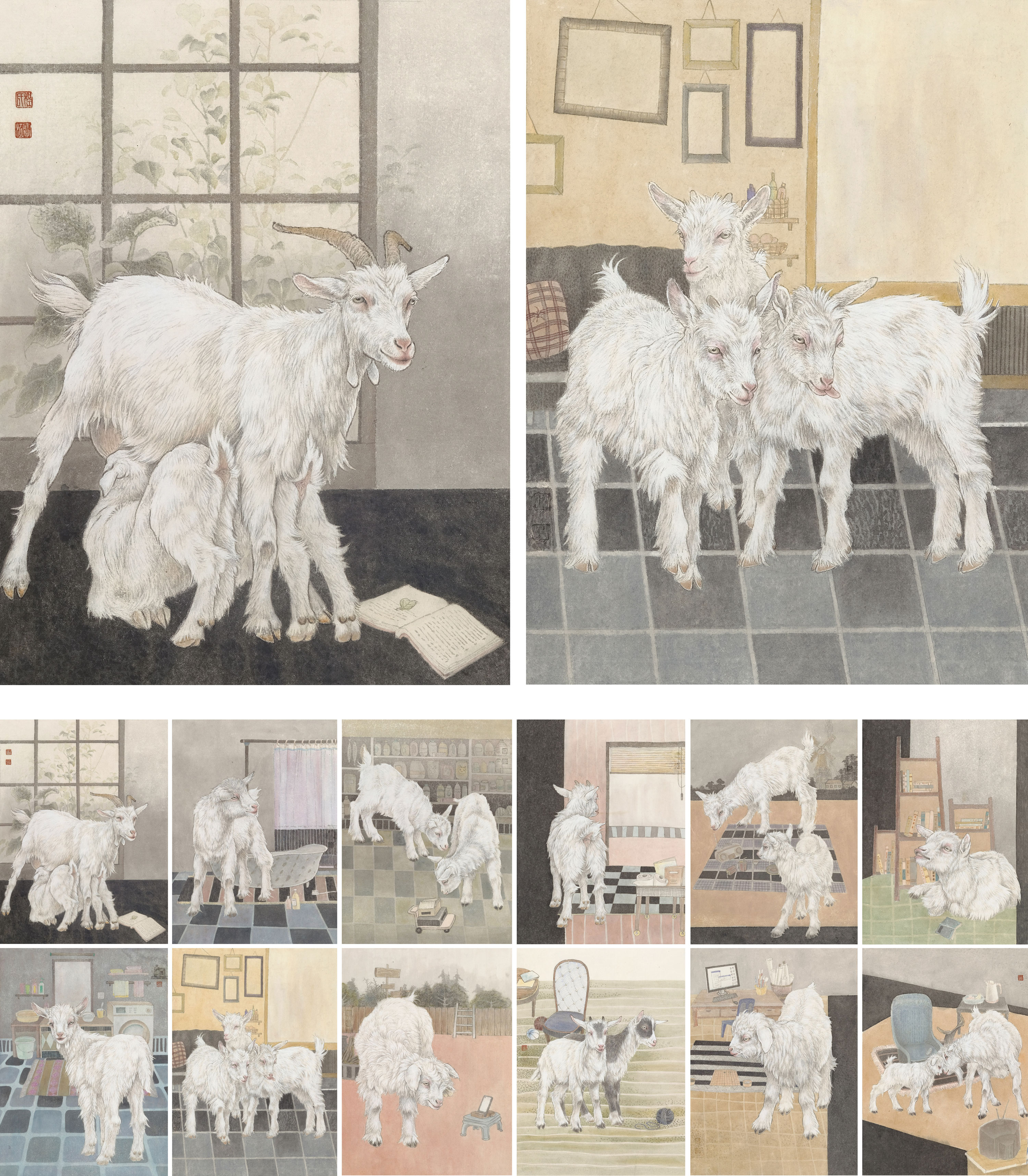 《事事吉祥》48cm×36cm-共12副
