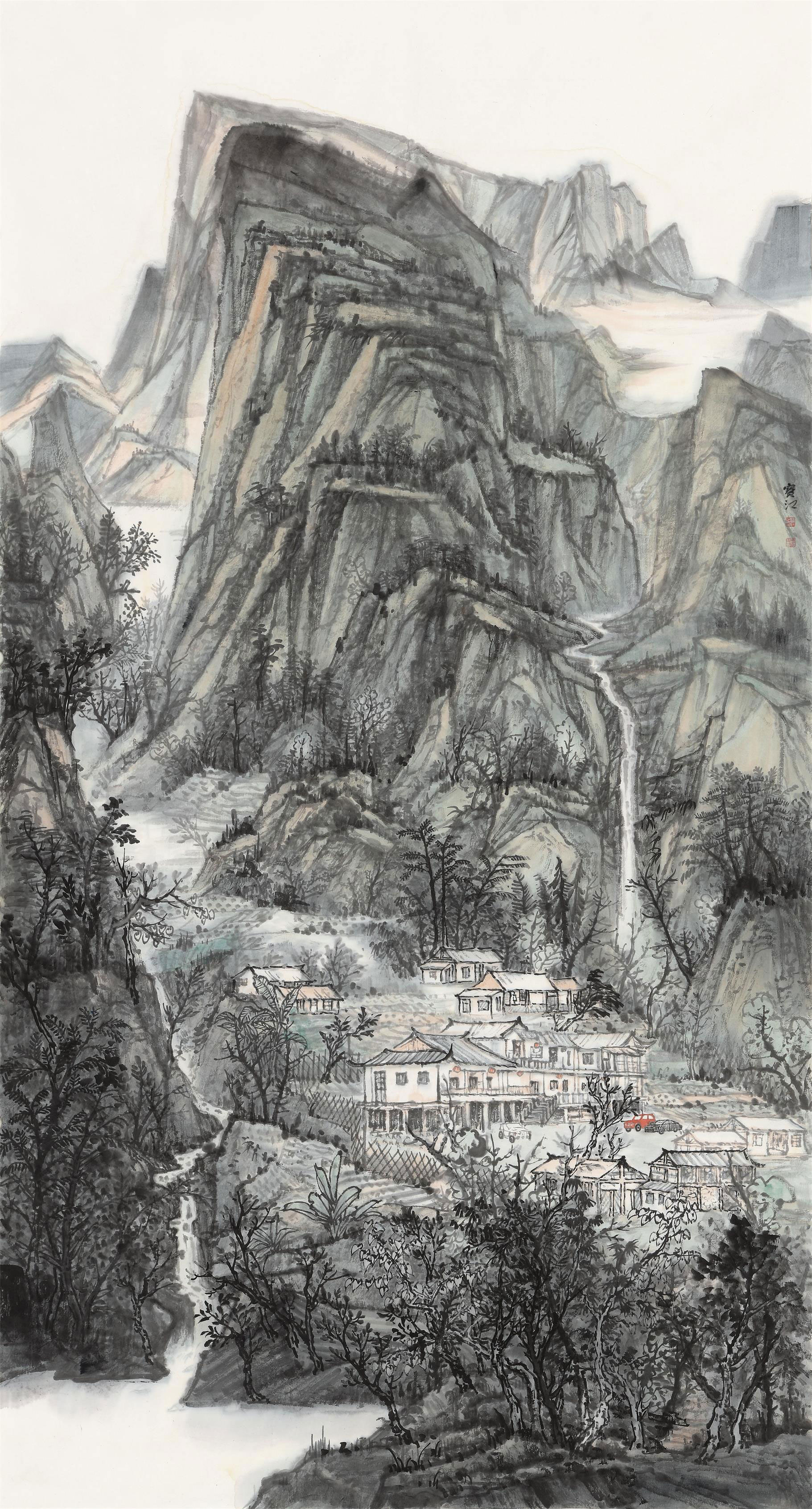 《愿与青山共为邻》180cm×79cm