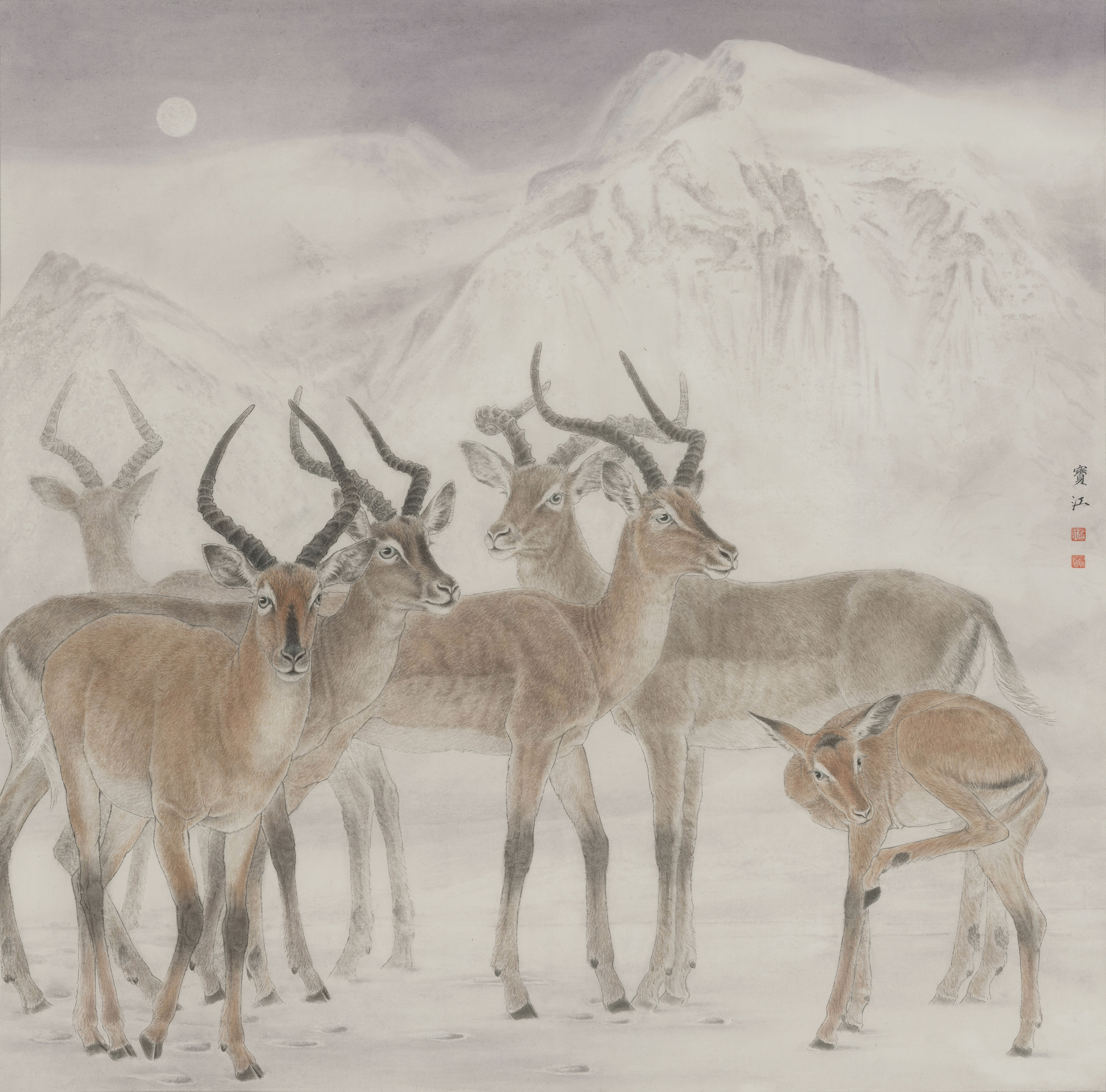 《月是故乡明》90cm×90cm