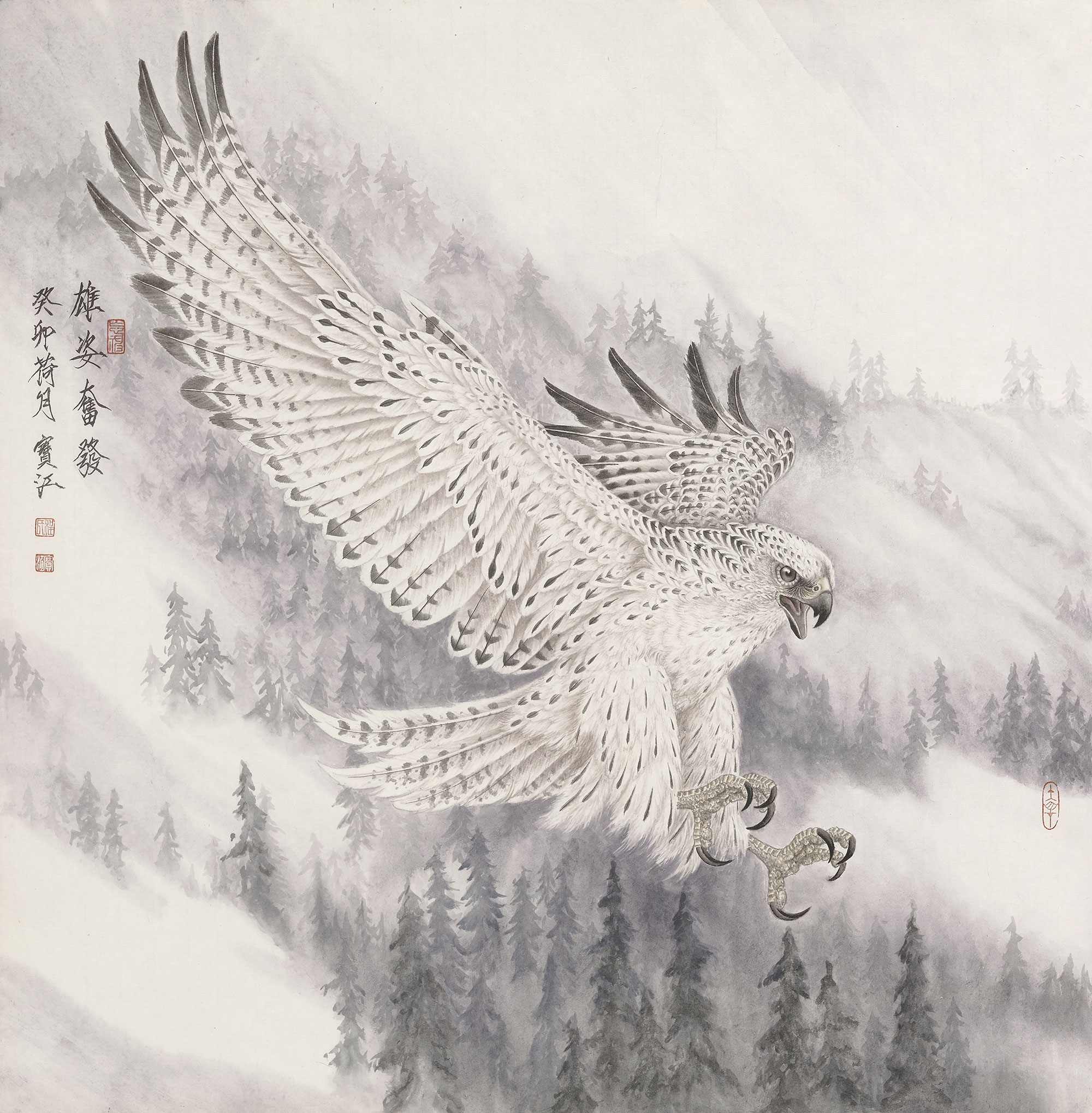 《雄姿奋发》68cmx68cm