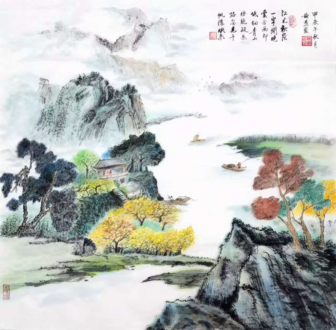 施燕作品《江上》