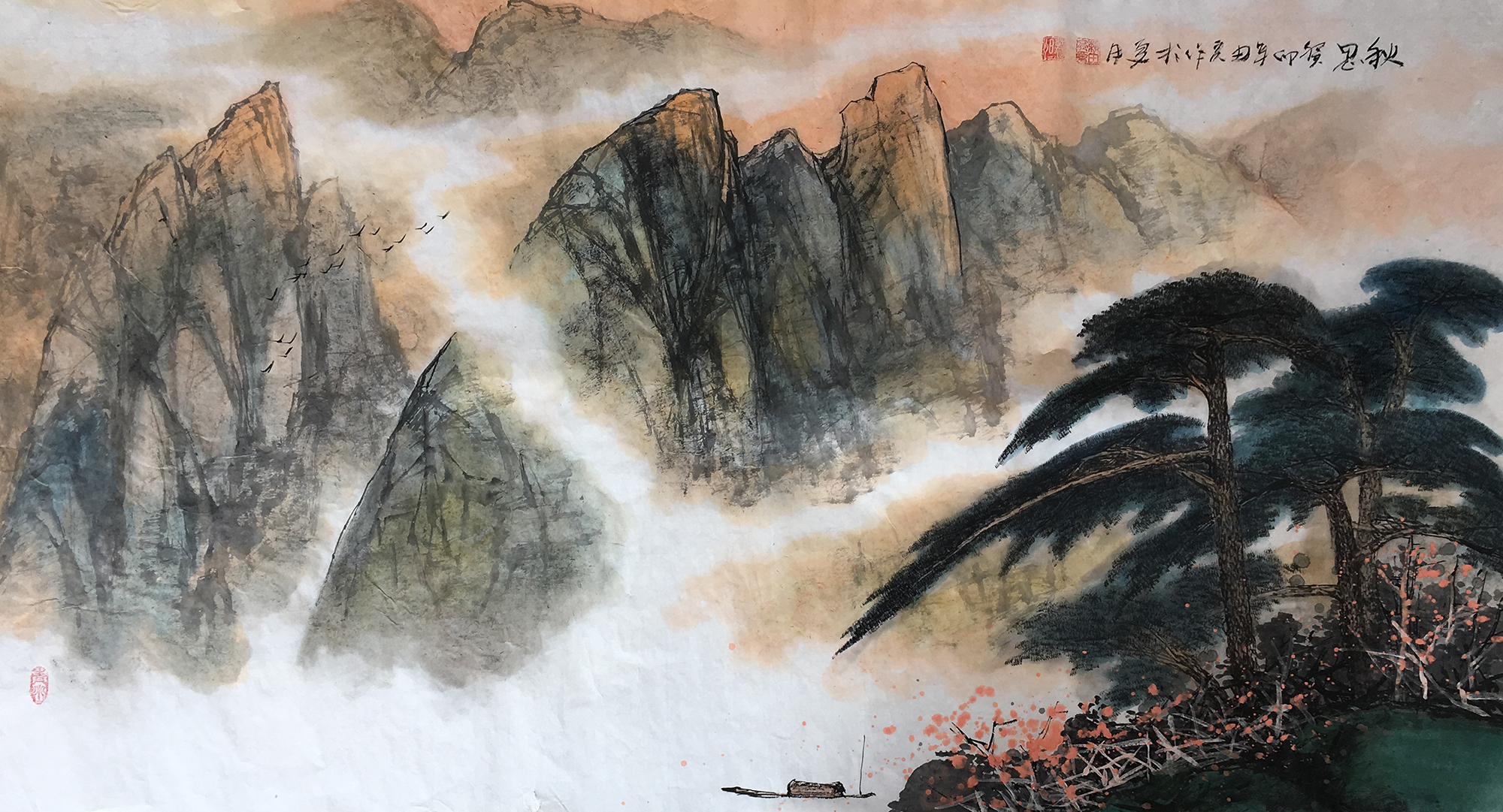 赖由亮作品5《秋思》180cmX97cm
