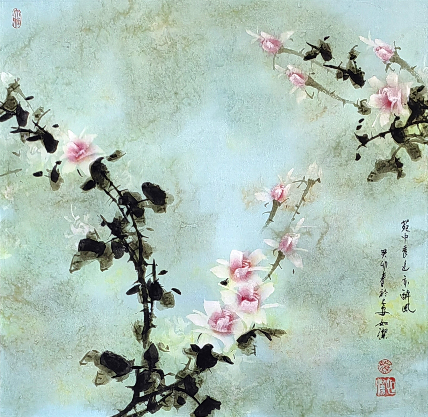 如洁作品《苑中秀色亦醉风》