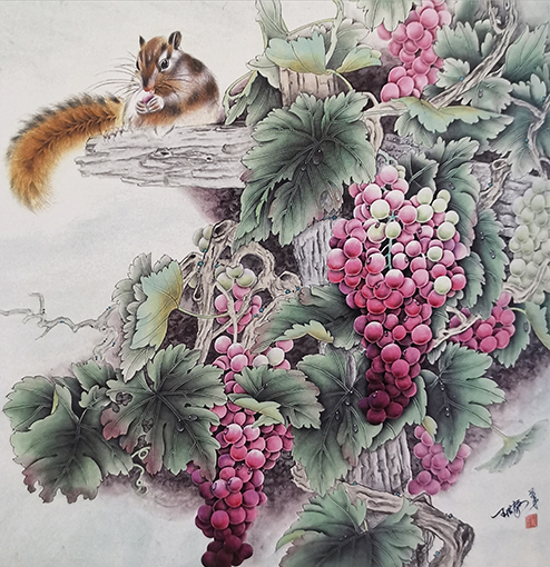 王洪毅作品4《觅食》规格：70cmX70cm.jpg
