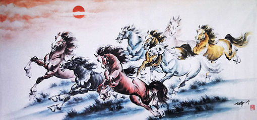 王洪毅作品6《鼻息吼春雷，汗染白云赭》规格：140cmX70cm.jpg