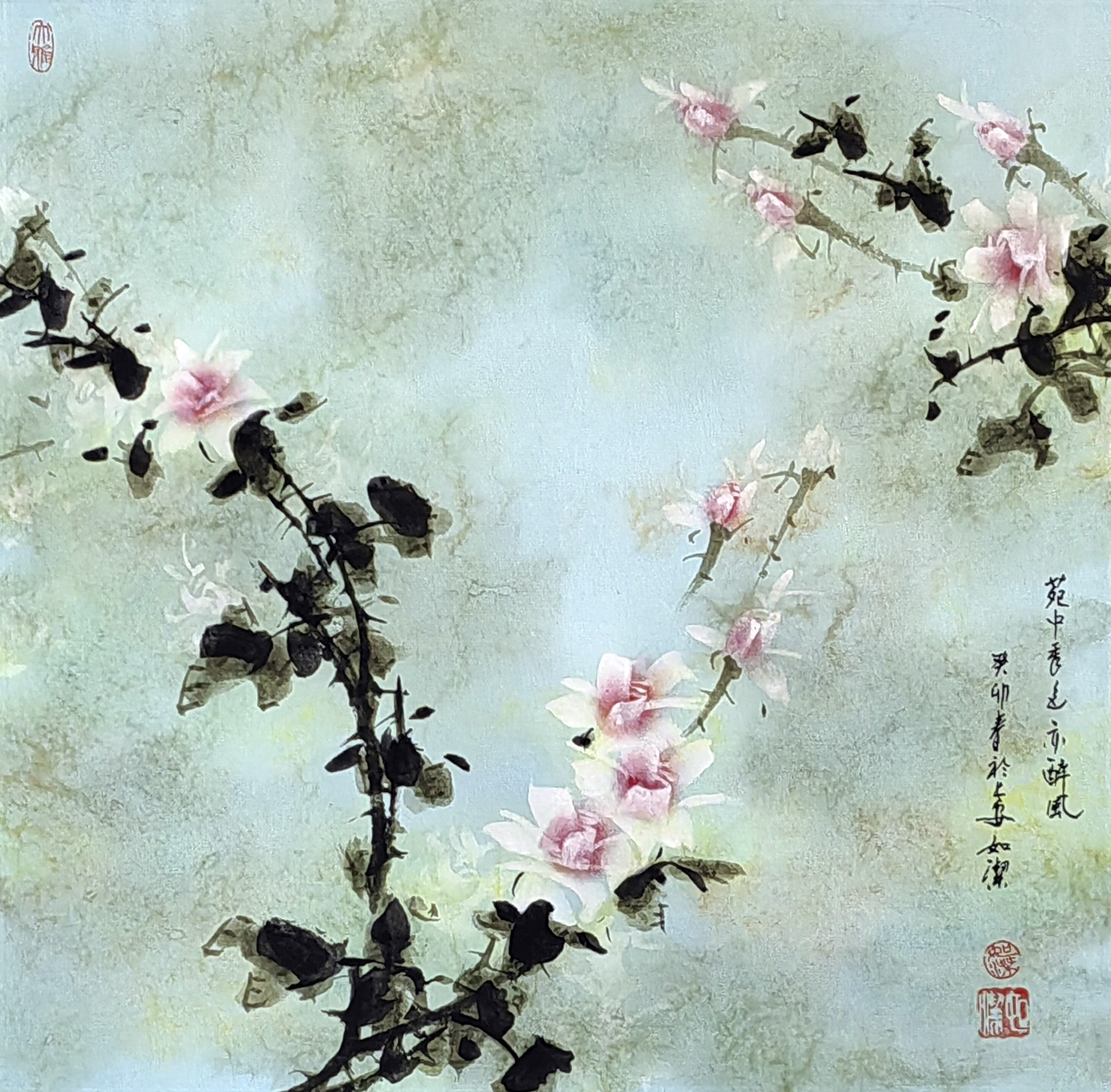 如洁作品《苑中秀色亦醉风》